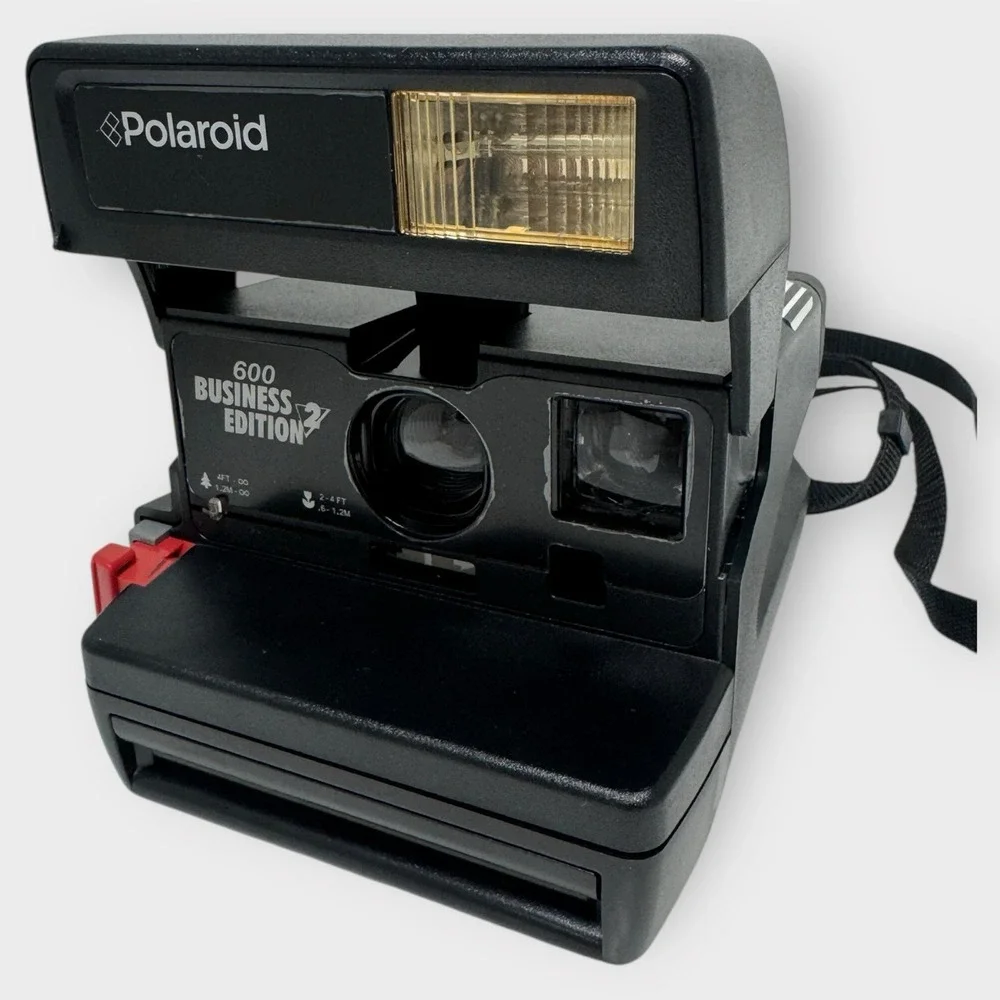 Polaroid Instant Camera 600 Business Edition 2 w/strap - untested! CLEAN